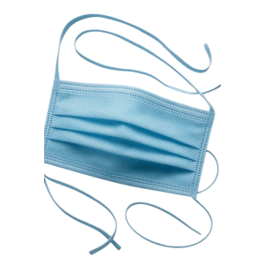 Tapabocas desechable con elástico o tiras Tapabocas desechable con elástico o tiras