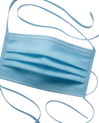 Disposable Face Mask with Ear Loops or Ties