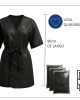 Bata Kimono desechable manga 3/4 Negra