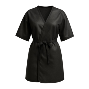 Bata Kimono desechable manga 3/4 Negra Bata Kimono desechable manga 3/4 Negra
